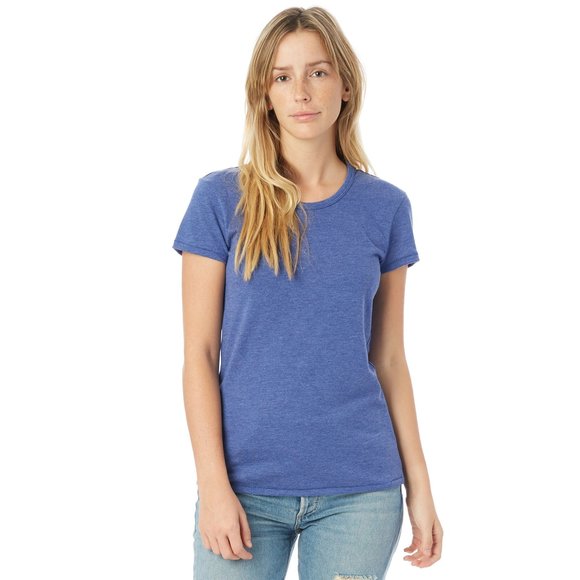 Alternative Apparel Womens The Keepsake T Shirt Vintage Like Iris Size Large NWT - Picture 2 of 5